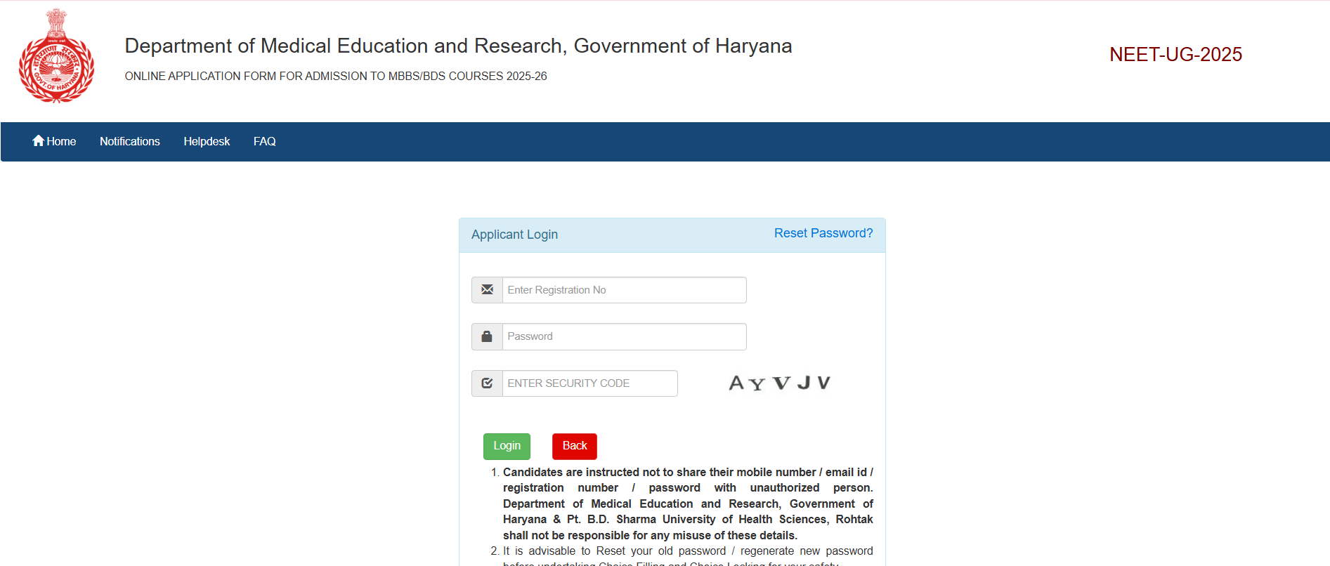 Haryana NEET Counselling 2025 Round 1 Choice Filling and Registration Last Date Extended; Details Here 